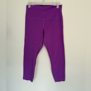 Lululemon Align High-Rise Leggings 23” Crop Moonlit Magenta Size 10 Activewear